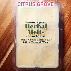 CITRUS GROVE by SWAN CREEK CANDLE CO. Herbal Melts 100% Natural Wax 5.25 oz  NWT